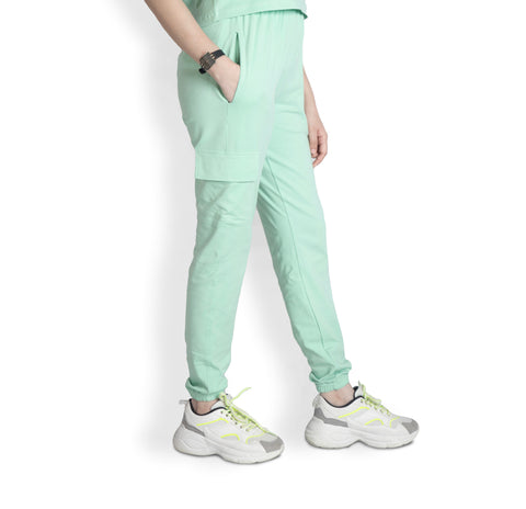 Women's Mint Green Cotton Sweatpant