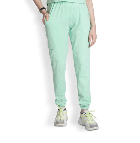 Women's Mint Green Cotton Sweatpant