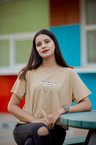 Women's Drop Shoulder Cotton Crop Top