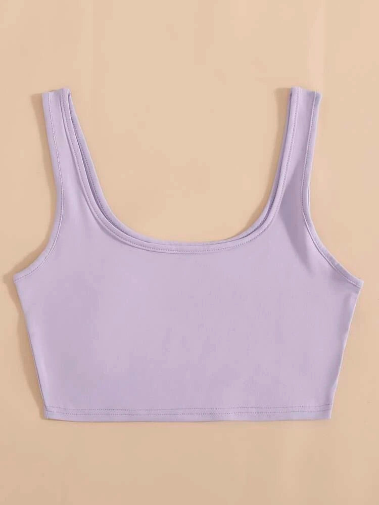 Teen Solid Lilac Fitted Tank Top