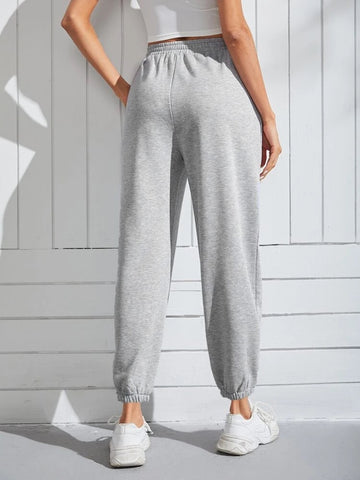 Teen Solid H.Grey Elastic Bottom Sweatpant