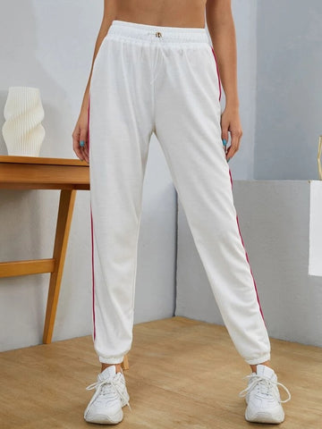 Teen Solid White Cotton Sweatpant