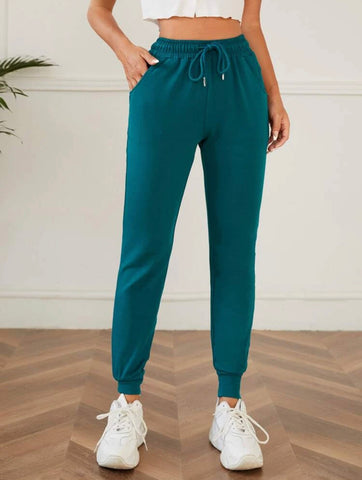 Teen Solid Teal Blue Sweatpant