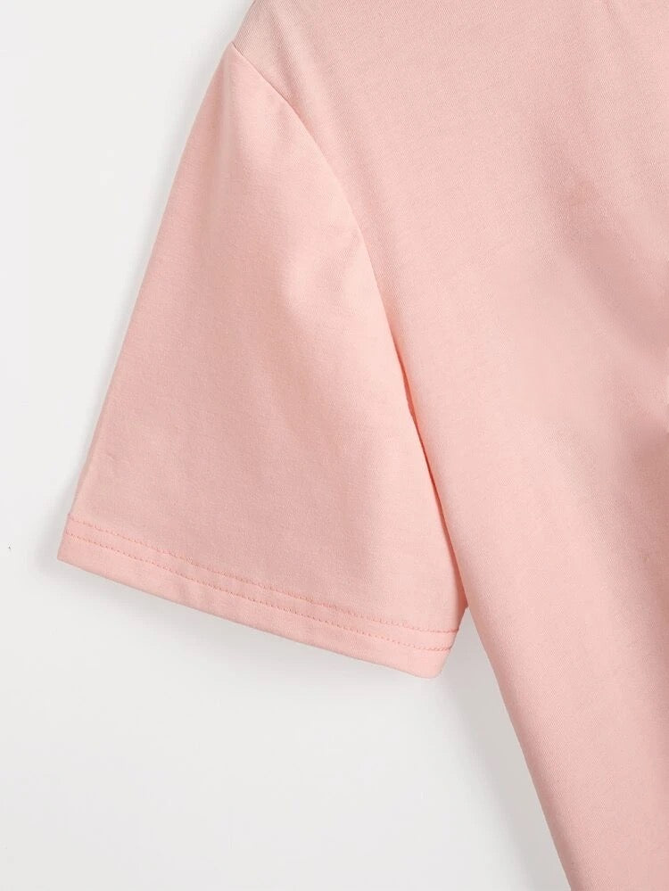 Teen Coral Pink Cotton 20'S Baby Crop Top