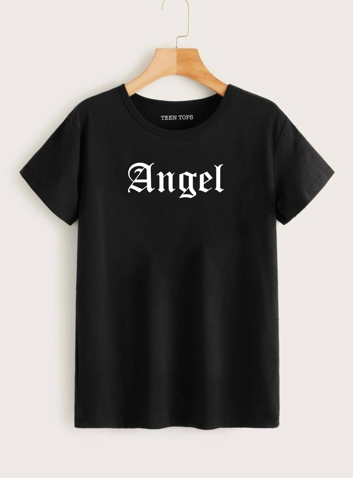 Teen Black Cotton Graphic T-shirt