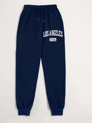 Teen Navy Blue Cotton Los Angeles Sweatpant