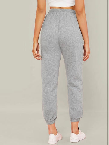 Teen Solid Grey Cotton Sweatpant