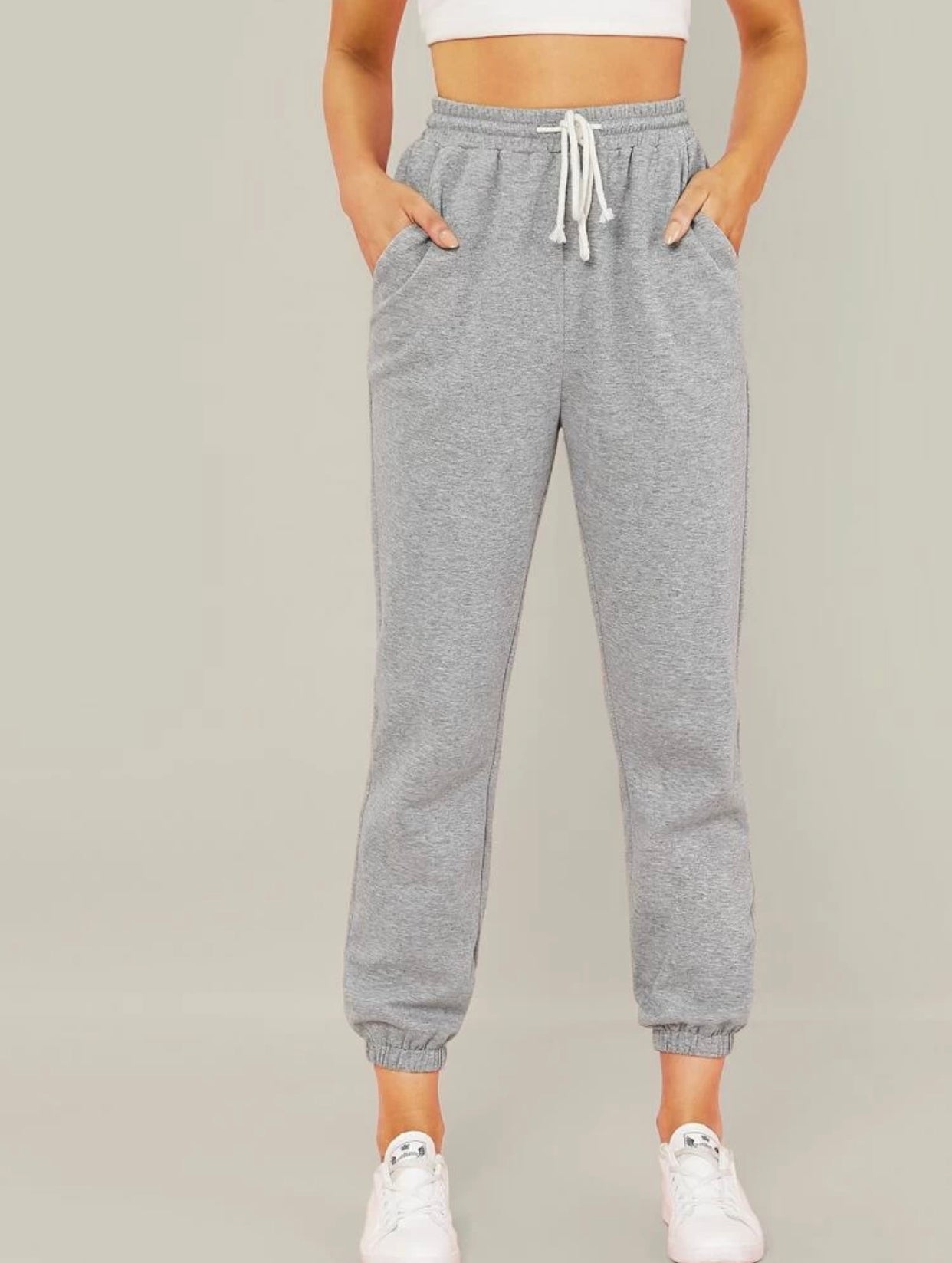 Teen Solid Grey Cotton Sweatpant