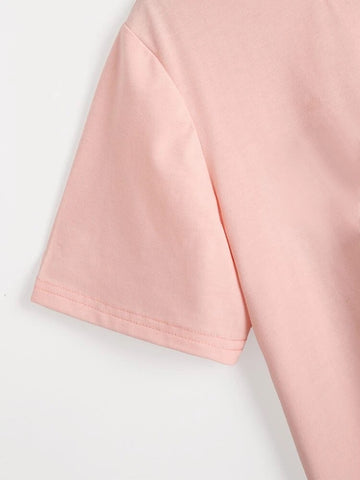 Teen Coral Pink Cotton California Crop Top