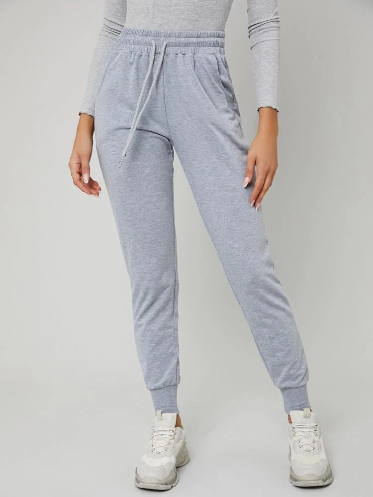Teen Grey Cotton Slim Fit Sweatpant