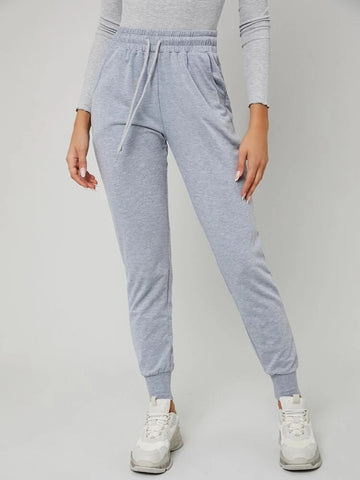 Teen Grey Cotton Slim Fit Sweatpant